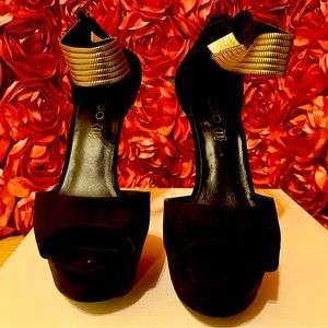 Suede, Black Aldo Heels